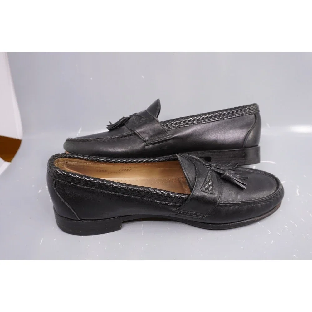 Allen Edmonds Maxfield Men's Size 10.5D Black Leather Tassel Dress Shoes USA